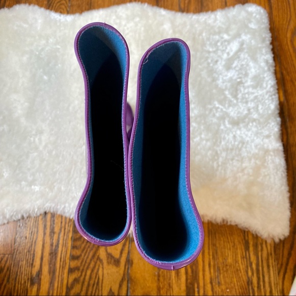 Marc Jacobs Purple High Heel Rain Boots Sz 9 - Picture 12 of 15